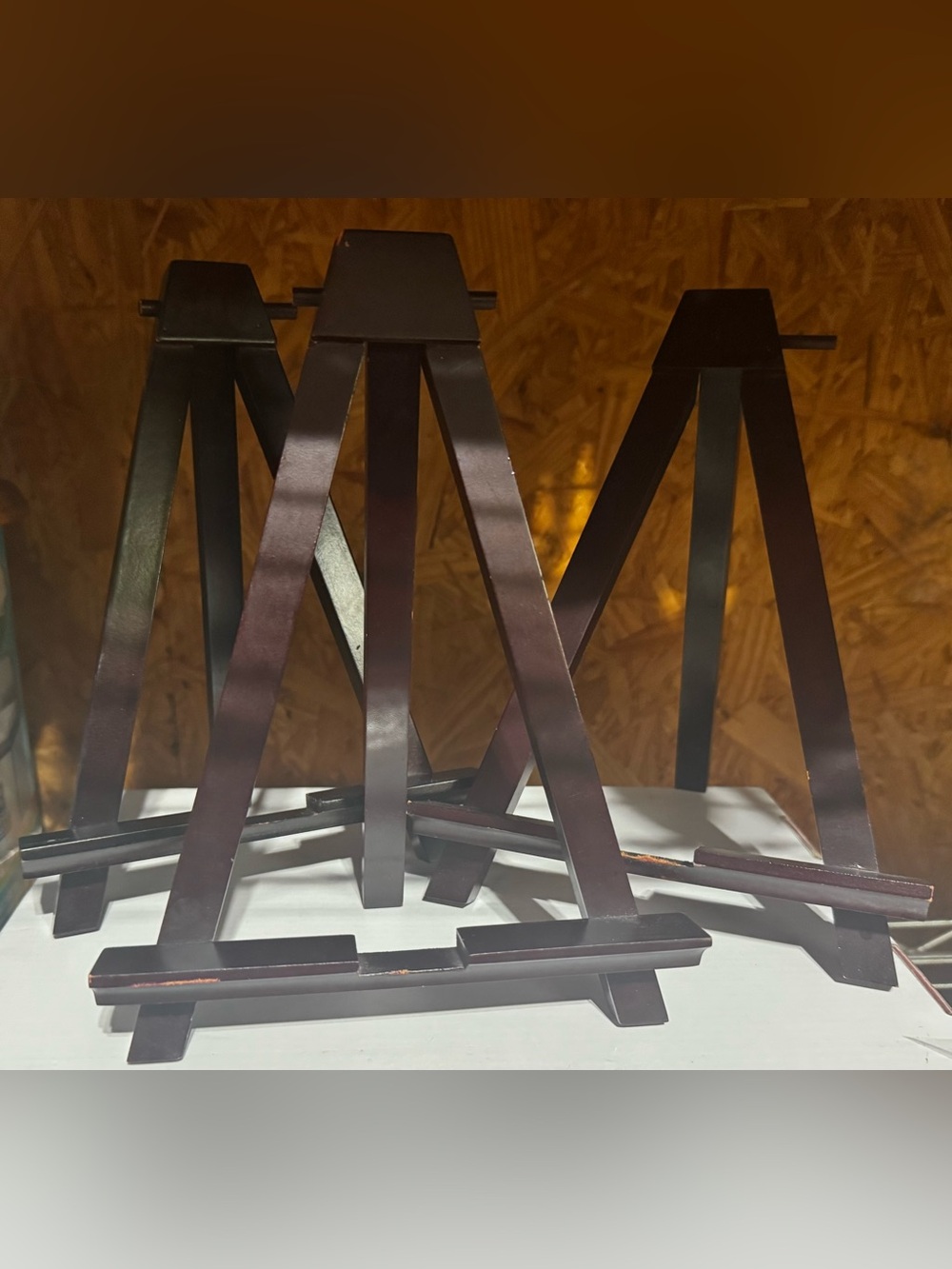 Wood Wood 3 Dark Brown Large Display Easels Set